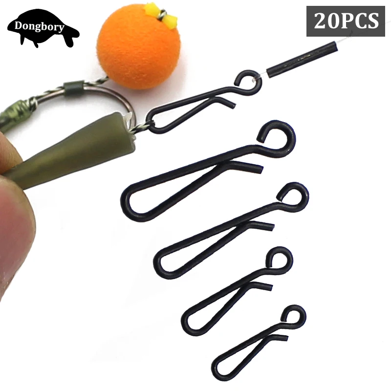 

20PCS Carp Fishing Rig Link Clips Hook Bait Connector Clips for Carp Fishing Rigs Hooklink Clips Carp Fishing Tackle Accessories