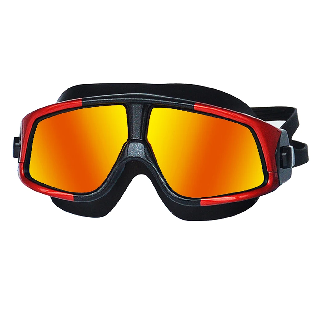 

Противотуманные очки унисекс для плавания, зеркальные линзы, регулируемые очки для плавания с быстрой УФ-защитой, оборудование для подводн...