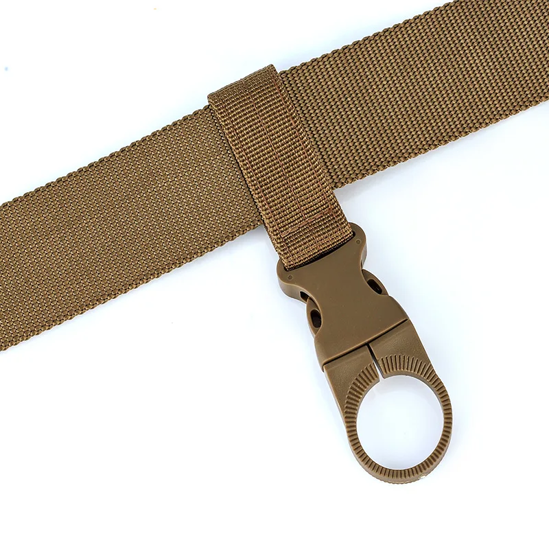 

FRALU New Men's canvas buckle colorful key ring military nylon water bottle hanging buckle round shape paste