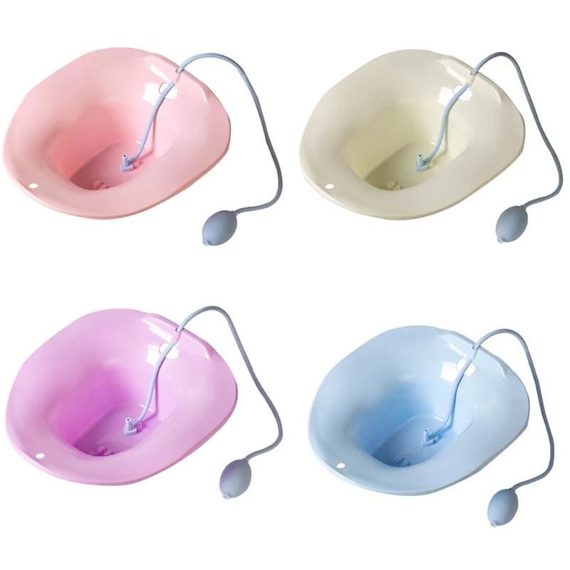 

Sitz Bath for Toilet Seat Postoperative Care Basin Large Capacity Postpartum Care Basin with Flush Function Dropshipping