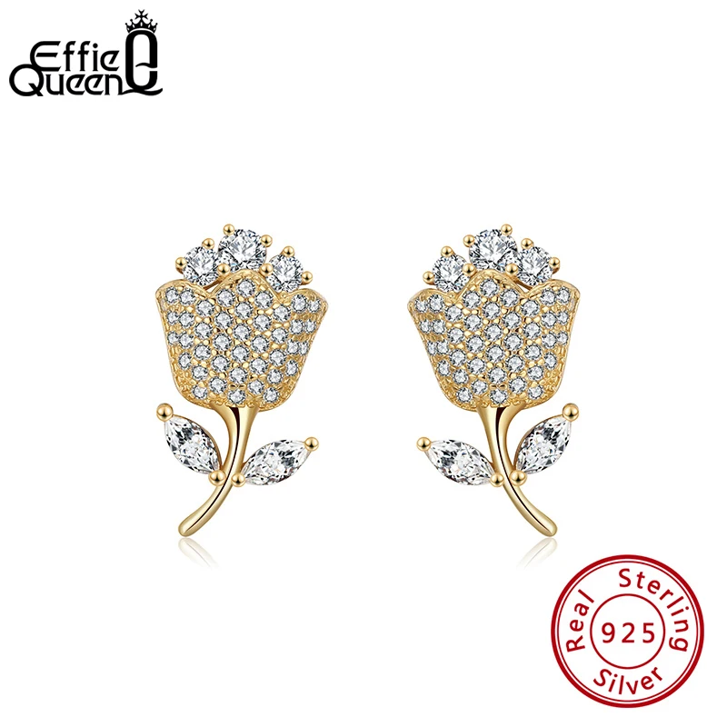 Женские серьги гвоздики из серебра 925 пробы с цирконом|Серьги-гвоздики| |