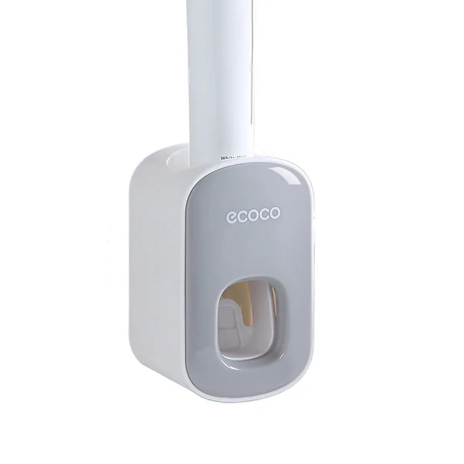

Home Bathroom Wall Mount Black Grey Childrens Kids Ecoco Automatic Toothpaste Dispenser