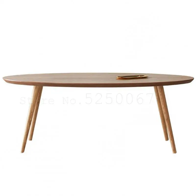 Маленький круглый чайный столик из массива дерева в Северном Европейском стиле