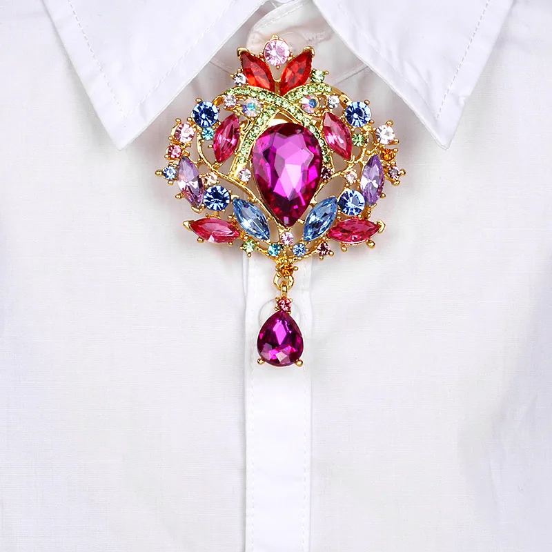 Брошь в европейском и американском стиле с кристаллами | Украшения аксессуары