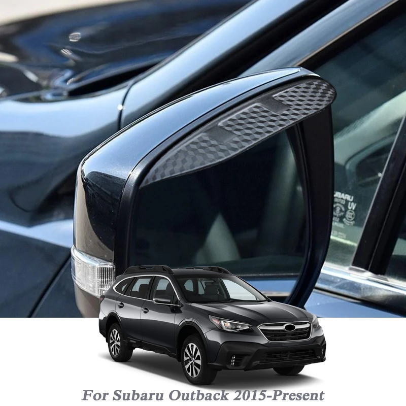 

Car Rearview Mirror Rain Eyebrow Auto Shield Snow Guard Sun Side Carbon Visor Shade Protector For Subaru Outback 2015-Present