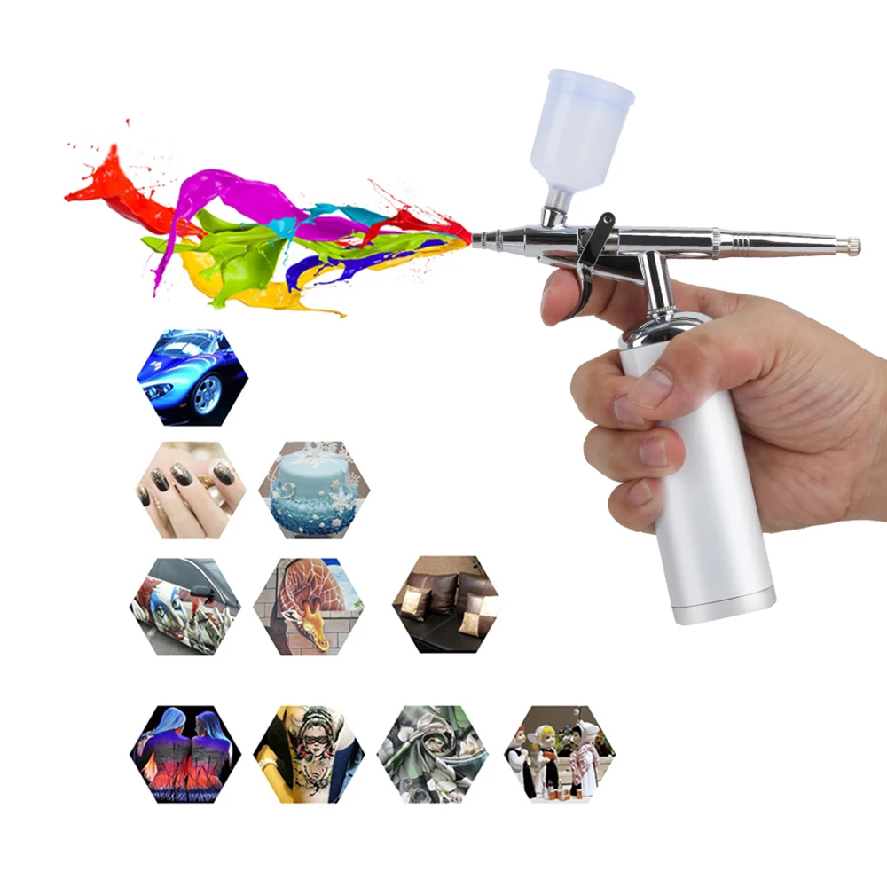 Airbrush Set Facial Makeup Oxygen Kit Rechargeable Spray Pen For Cake Deraction Coloring Model Nail Art Face SPA Tattoo