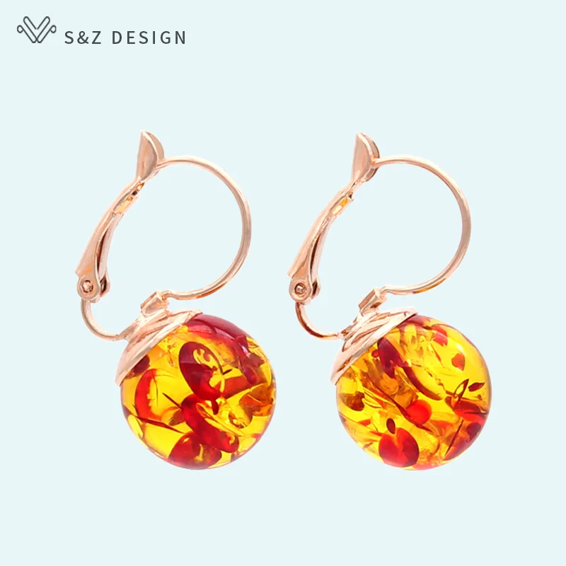 Женские серьги подвески S & Z корейский искусственный цветок романтичные из