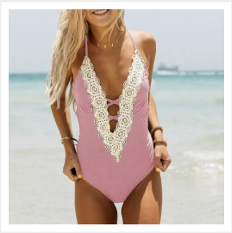 

One Piece Swimsuit 2021 Sexy Swimwear Women Bathing Suit Swim Vintage Summer Beach Wear Print Bandage Monokini Swimsuit