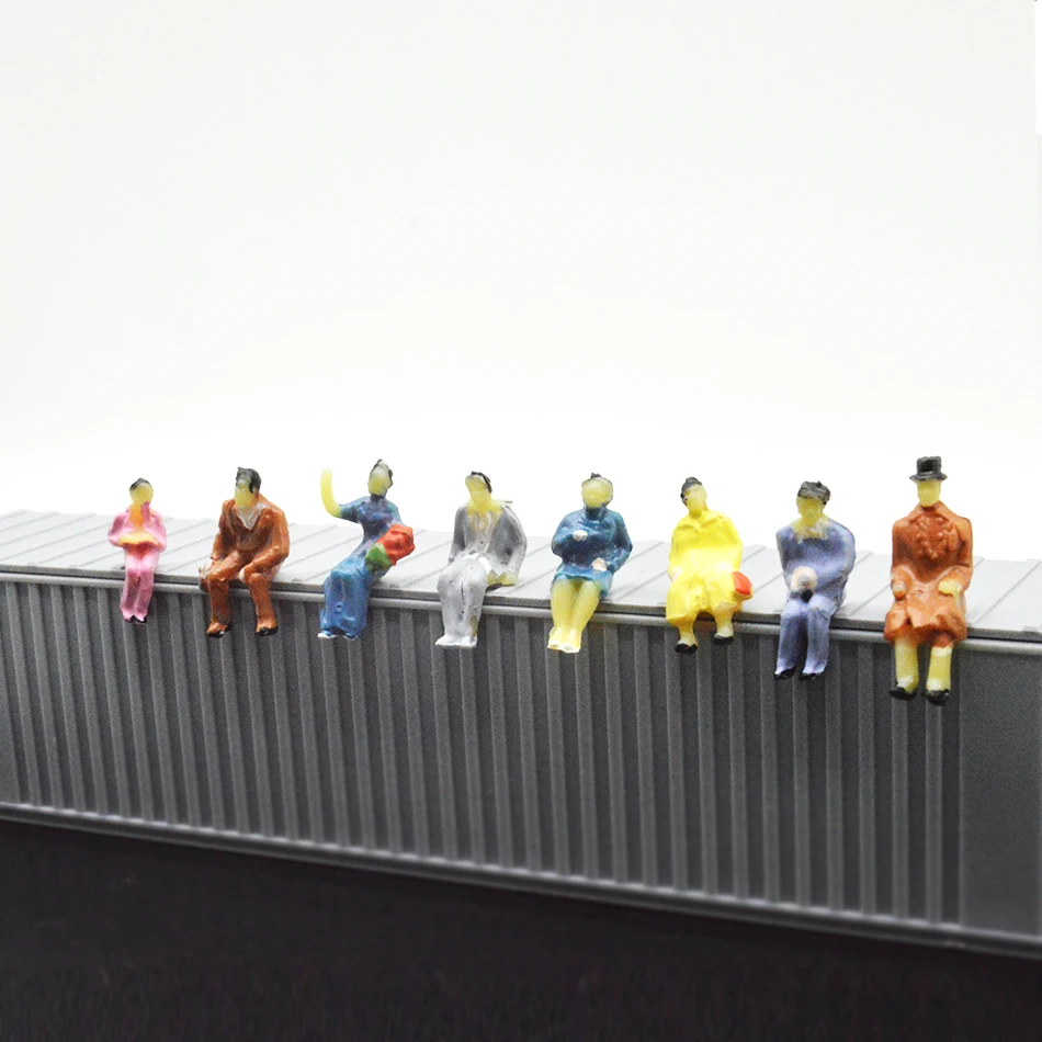 1/87 сидячая цветная модель игрушки для людей миниатюрная статуя стол с песком