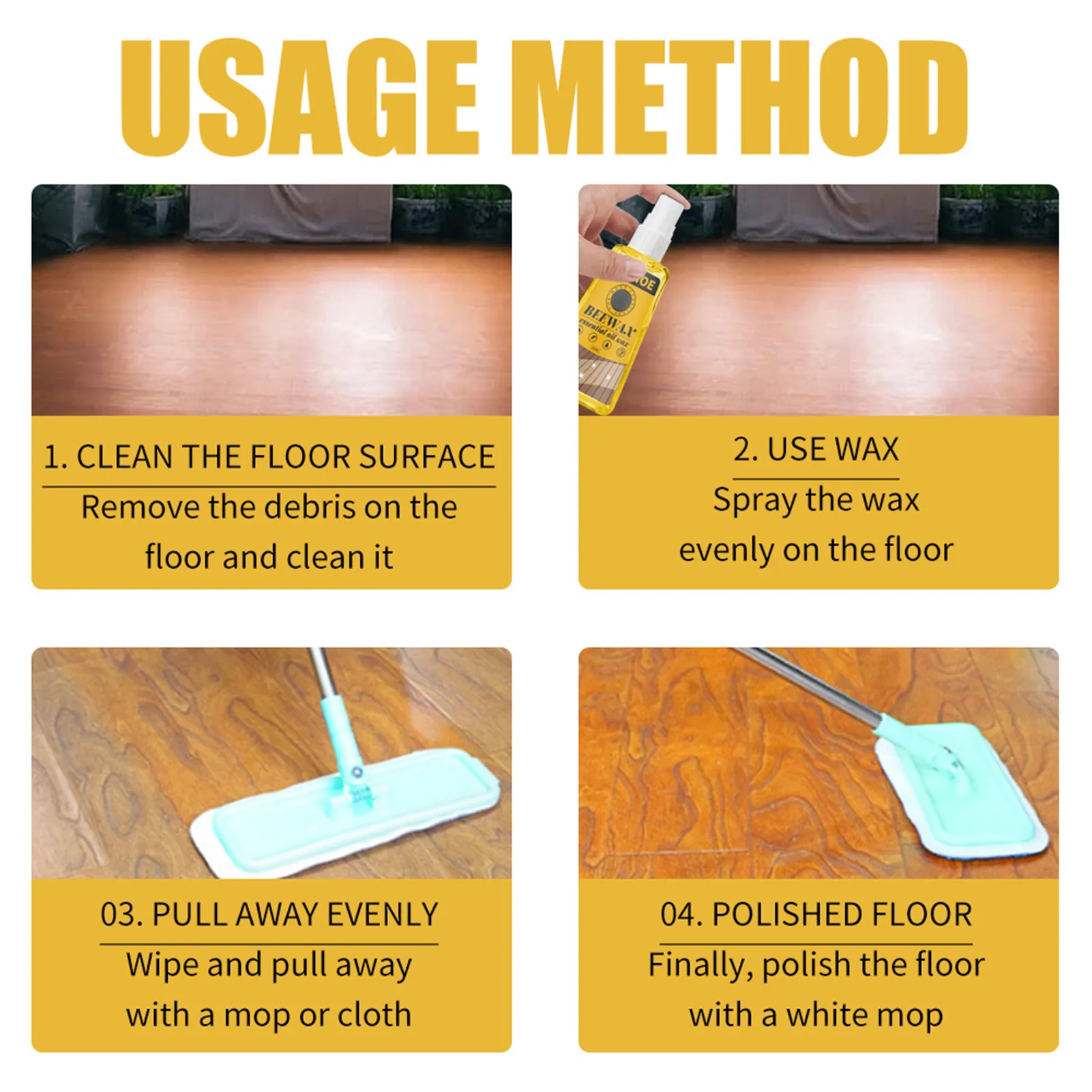 

30/60ML Wooden Floor Essential Oil Wax Floor Furniture Renewer