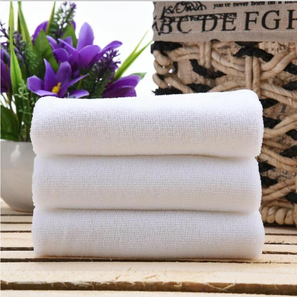 

10 pcs White Face Towel Hair Salon Towels 30X70cm Travel Washcloth Bathroom Accessories Hotel Travel Towel