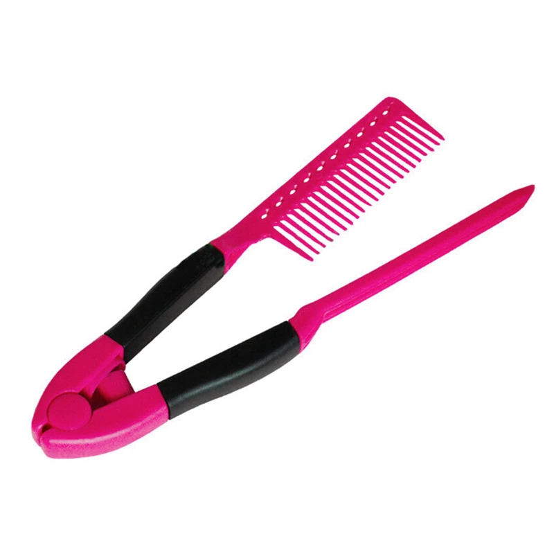 

Fashion Hair Combs Brush Hair Straightener Comb DIY Salon Haircut Hairdressing Styling Tool Anti-static Combs Brush V Type