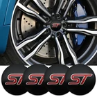 56 мм колпачки для колеса автомобиля, колпачки для колеса, наклейка ST, эмблема, значок, Обложка для Ford FOCUS 2, FOCUS 3, Mondeo, Fiesta, Kuga, MK2, MK3, аксессуары