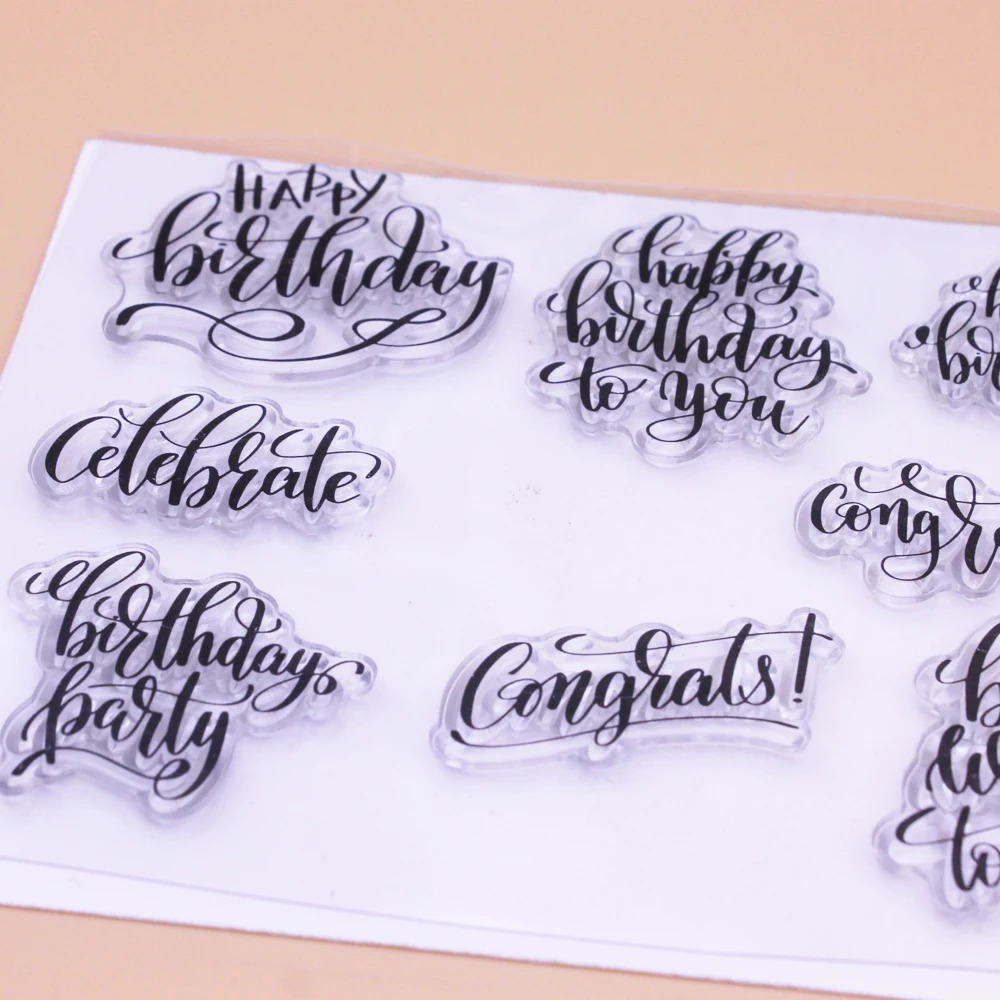 Прозрачные штампы Alinacutle для скрапбукинга дня рождения | Дом и сад