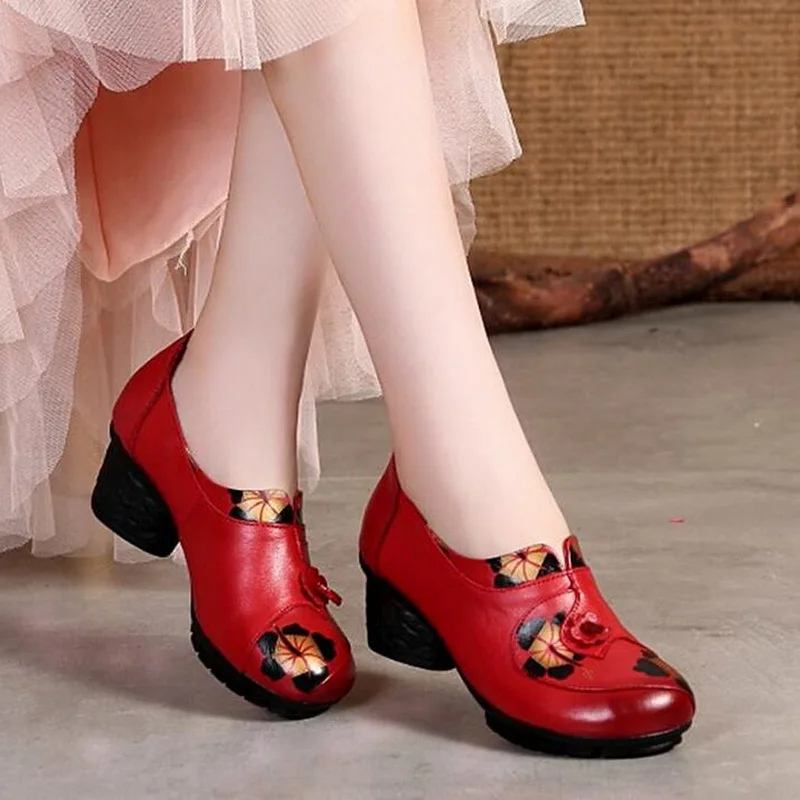 

RUSHIMAN Women Flats Female Shoes Cow Genuine Leather Casual Shoe Comfortable Mom Pregnant Shoes Lady
