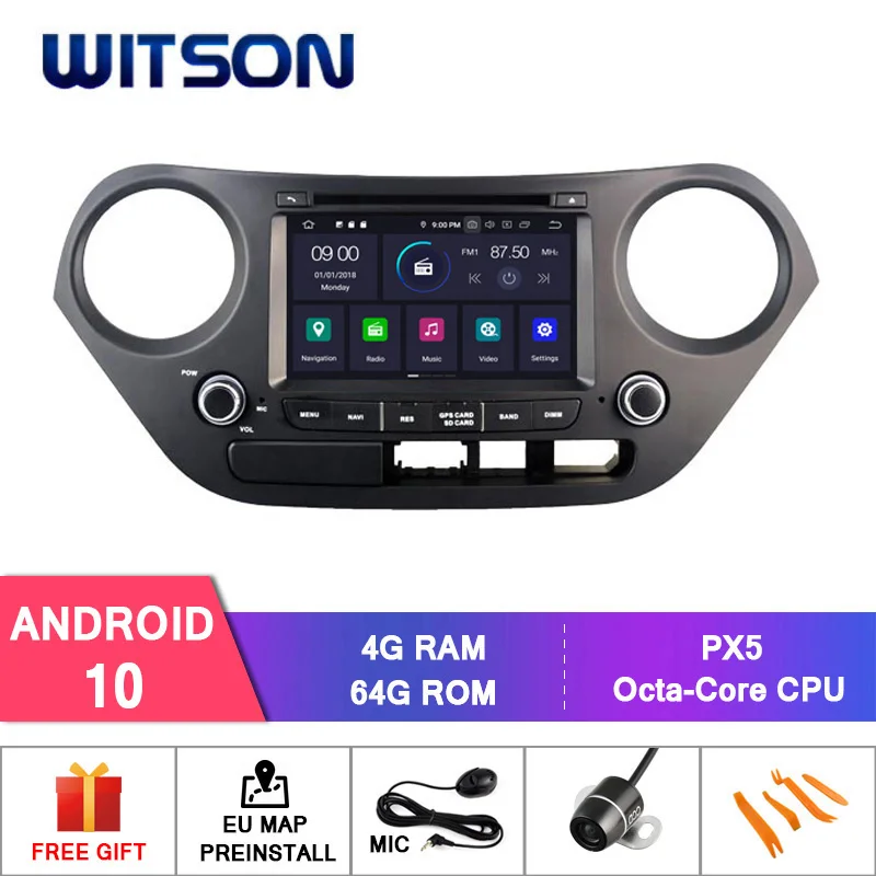 WITSON Android 10 0 IPS HD экран для HYUNDAI I10 2014 2015 Автомобильный DVD Радио 4 Гб RAM + 64 FLASH 8 Octa Core STEREO