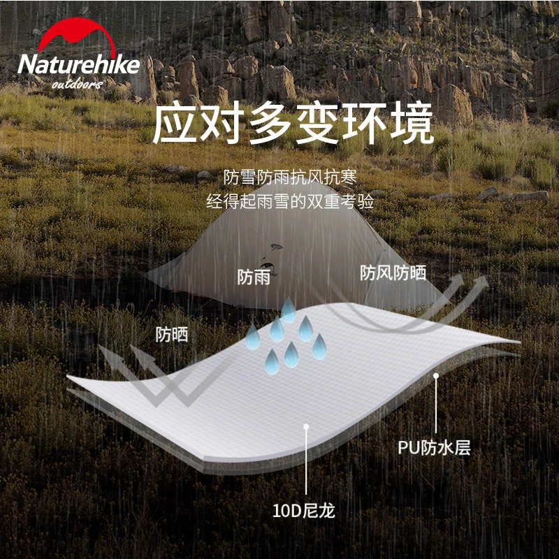 Ультралегкий тент Naturehike 10D Cloud UP на 2 человек | Спорт и развлечения