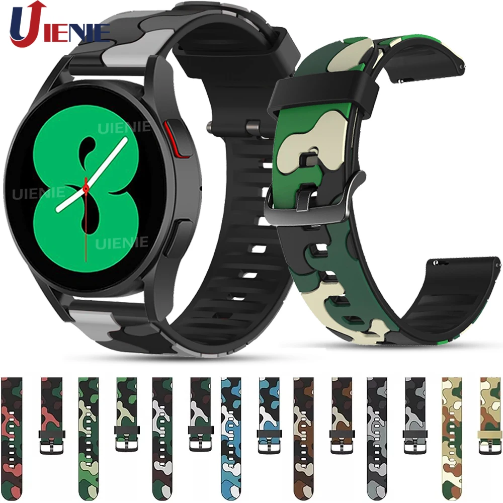 

Ремешок силиконовый для Samsung Galaxy Watch 3/ 4 40 мм 44 мм и Classic 42 мм 46 мм, спортивный браслет для наручных часов, 20/22 мм