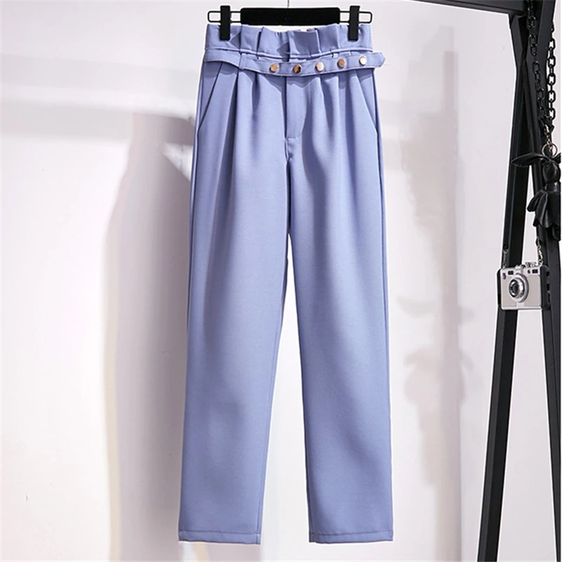 

2021 Spring Fashion New High-Quality Long-Sleeved Shirt Top + Casual Pants Two-Piece Suit Temperament Suit Trendy H174