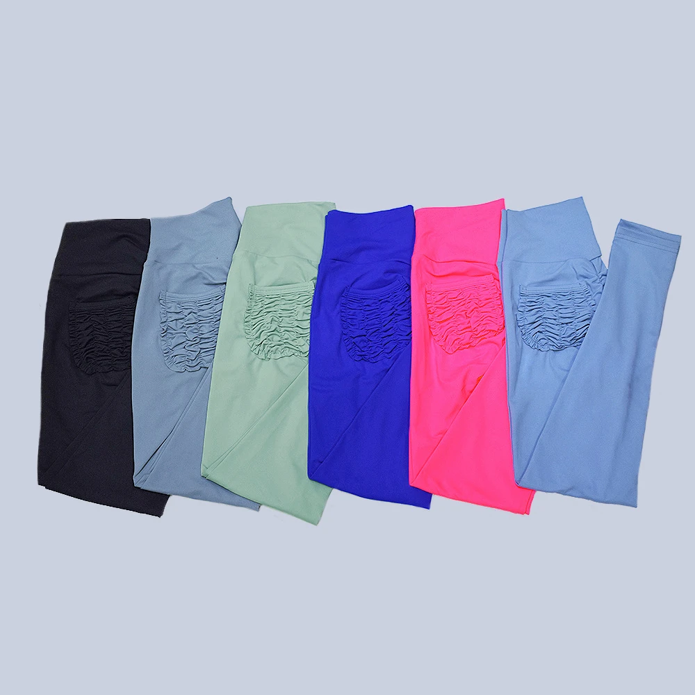 Женские штаны для йоги с карманами женские леггинсы фитнеса и спортивные