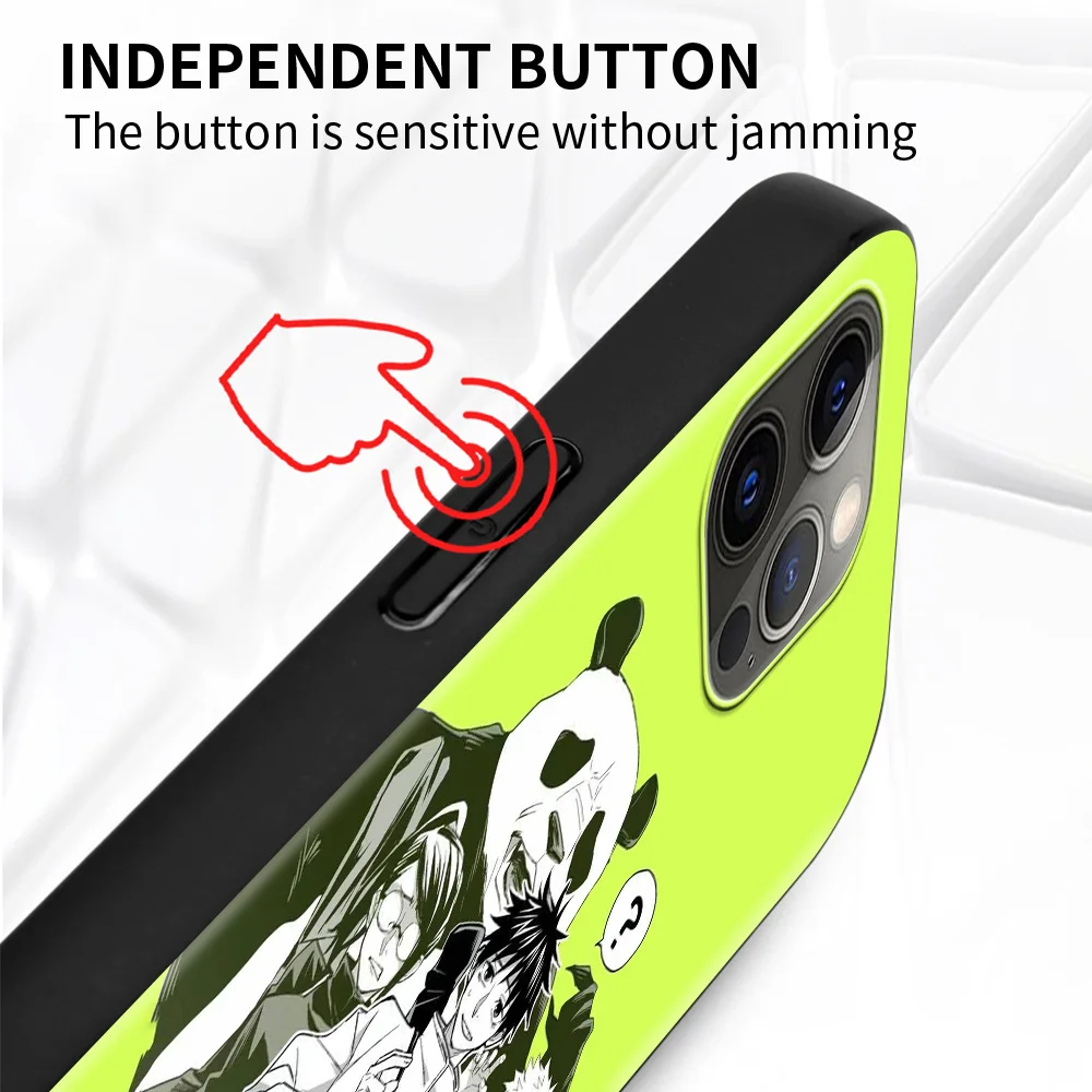 

Phone Case For iPhone 12 11 Pro X Xs Max XR 8 7 Plus Soft Cover Jujutsu Itadori Black Shell