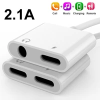 2 in 1 portable 2 1a dual 8pin port 3 5mm jack charge audio adapter phone cable for ipad iphone 7811 pro maxxrx