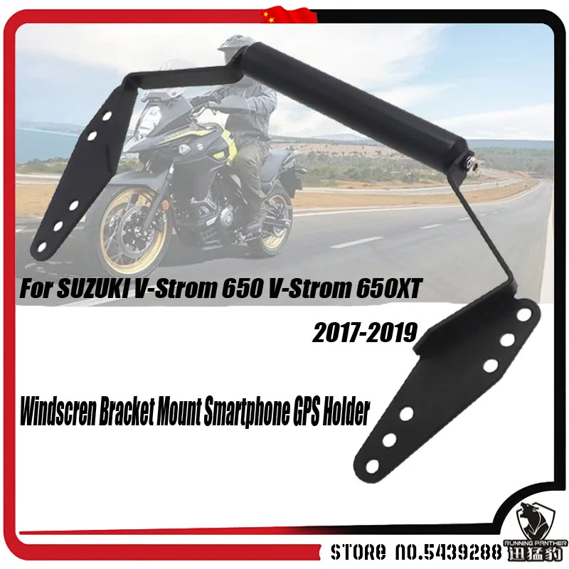 

For Suzuki DL 650 V-Strom vstrom 650 2017 2018 2019 Windscren Bracket Mount Smartphone GPS Holder