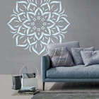 Трафарет для украшения стен, 100-140 см, большой гигантский, для потолка, индийский, арабский, этнический, Круглый, S195