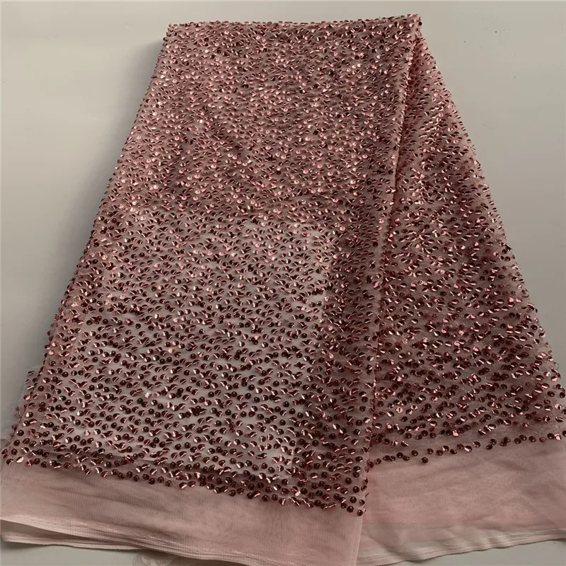

African French Silver Lace Fabric 2020 African Tulle Lace Fabric High Quality Nigerian Sequins Lace Embroidered Wedding Fabric
