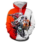 Новая забавная модная Толстовка для мотокросса с длинным рукавом и 3D принтом на молниитолстовкикофтыкурткимужскиеженские Прямая поставка