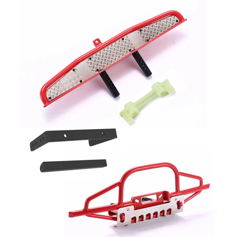 

For TRX-4TRX4 Lima Ford SCX10 III third generation JEEP Wrangler metal front and rear bumpers