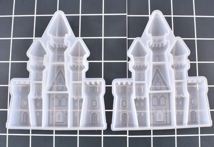 

Epoxy Resin Candle Epoxy Mold Crafts Souvenir DIY Silicone Dream Castle Set-up Jewelry Shape Mold Accessories