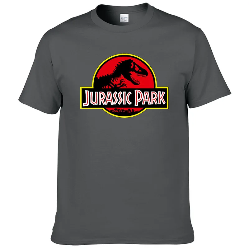 

2019 Jurassic Park T Shirt Men 100% Cotton Printed T-shirt Casual Funny Tops Jurassic World Tees Short Sleeve Cool tshirt #286