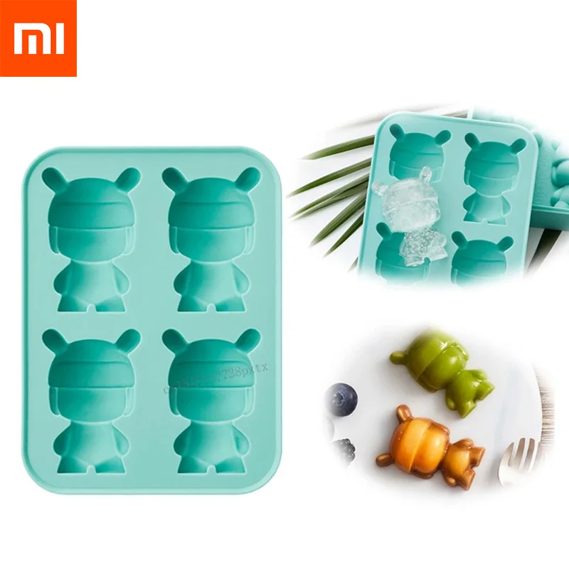Поднос для льда Xiaomi Mijia Mitu в форме кролика 4 кубика форма контейнеры хранения