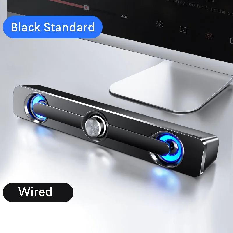 USB Проводная мощная компьютерная колонка стерео сабвуфер бас динамик объемный