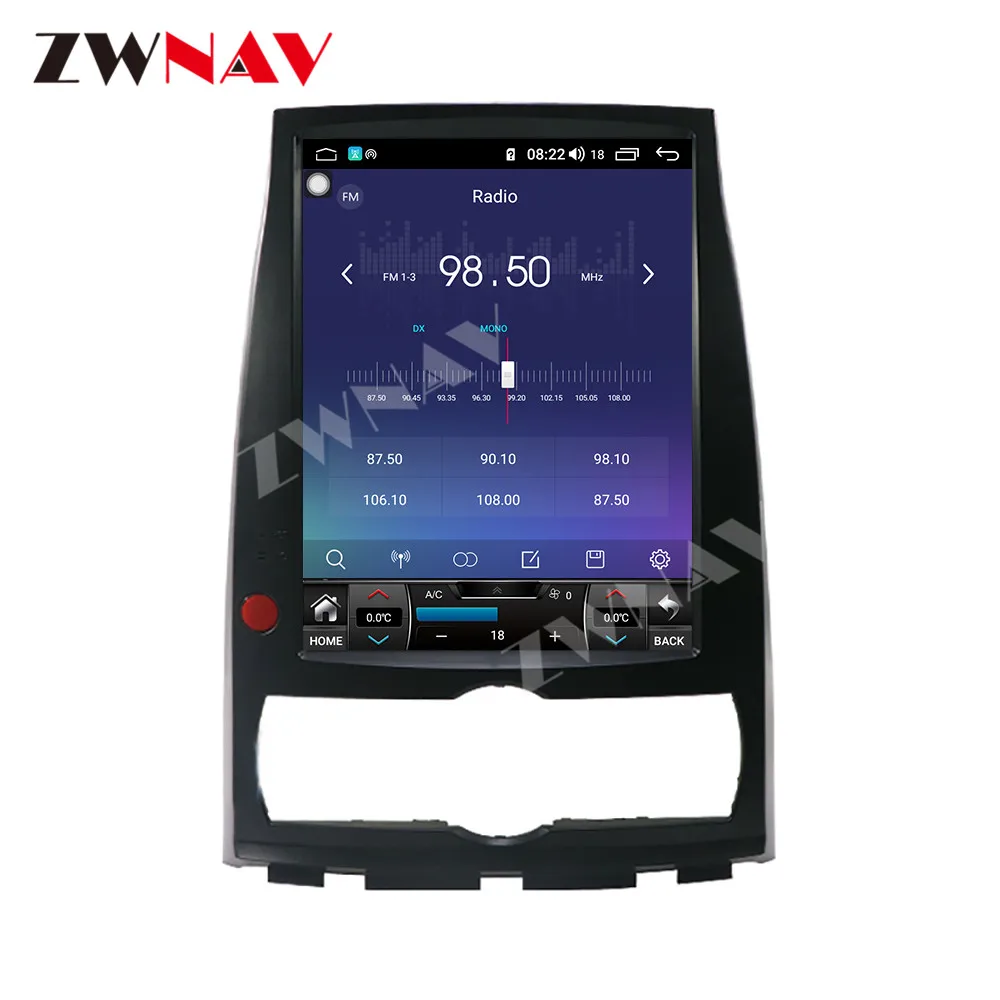 Автомобильное радио GPS-навигации с сенсорным экраном Carplay Android 9.0 и видео-мультимедийным плеером для Hyundai Rohens Genesis Coupe 2008-2015.