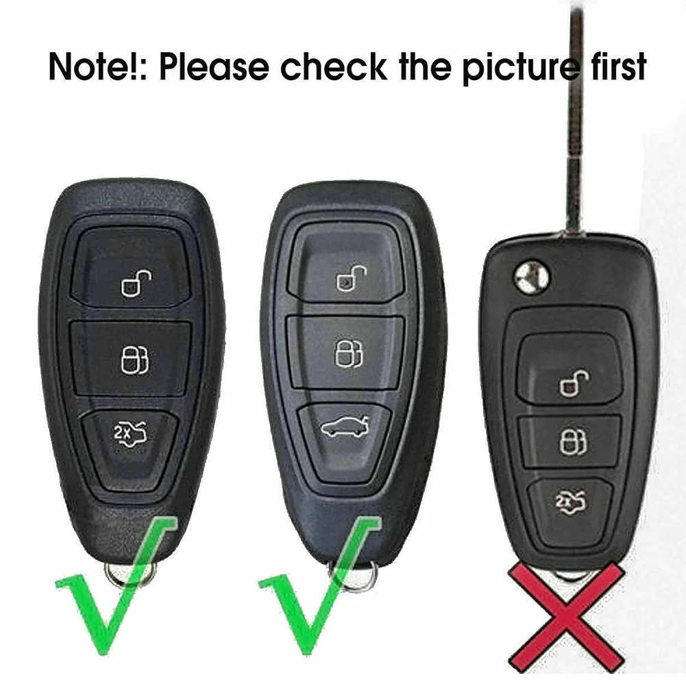 Металлический 3 кнопочный смарт чехол без ключа для входа Fob Ford Focus Fiesta ключей