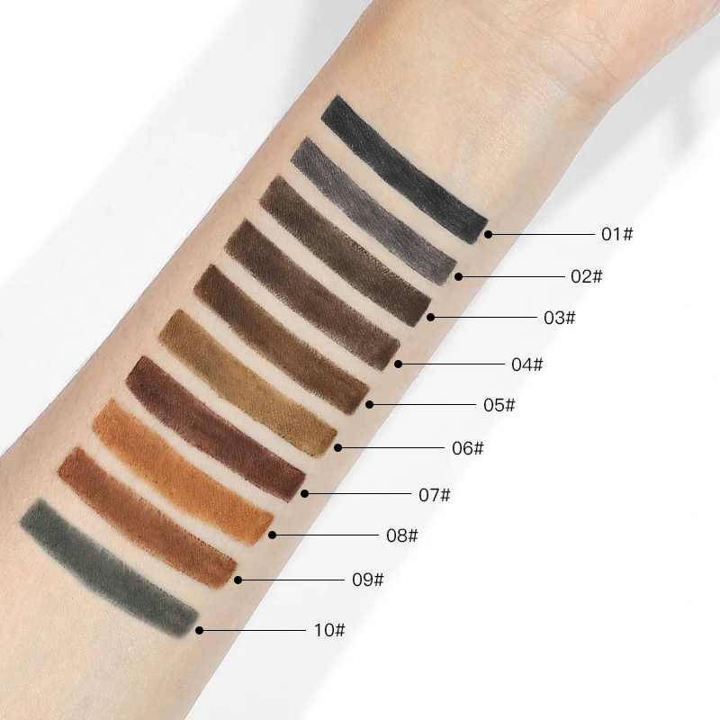 Карандаш для бровей Pudaier с двойной головкой 10 цветов водостойкий стойкий ТИНТ