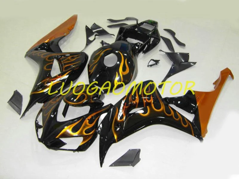 

Injection Bodywork +Tank Cover For Flame Gold Black HONDA CBR 1000RR Fairing kit 06-07 CBR1000RR 06 07 CBR1000 RR 2006 2007