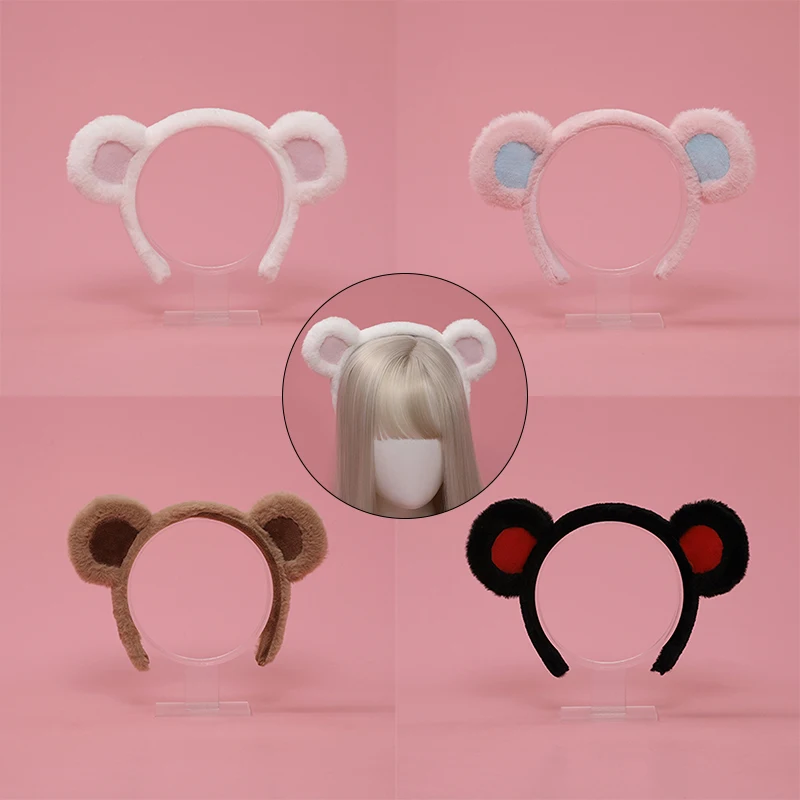 

New Girls Cute Bear Ears Plush Simple Hairbands Kids Lovely Hair Ornament Headband Hair Hoops Children Fashion Hair Accessories
