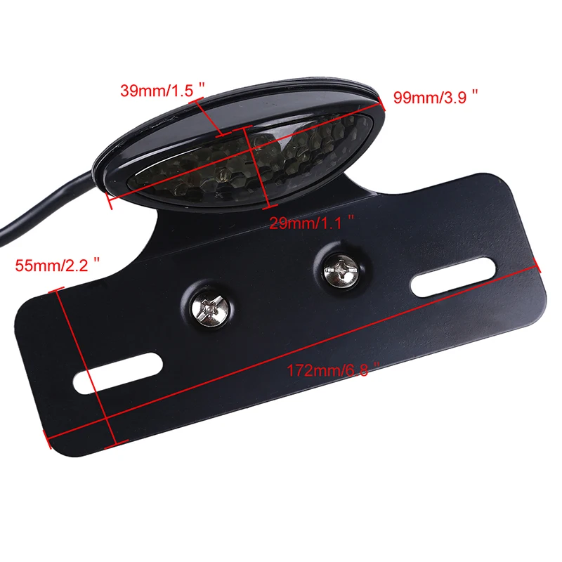 POSSBAY прозрачный/красный/мотоцикла с двигателем внутреннего сгорания хвост