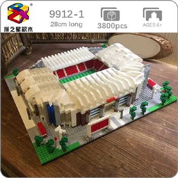 Old Trafford Stadium Футбол старый Траффорд Camp Nou Bernabeu San Sir стадион Реал Мадрид Барселона клуб DIY алмазное здание маленькие блоки игрушка без коробки - Цвет: Old Trafford Stadium
