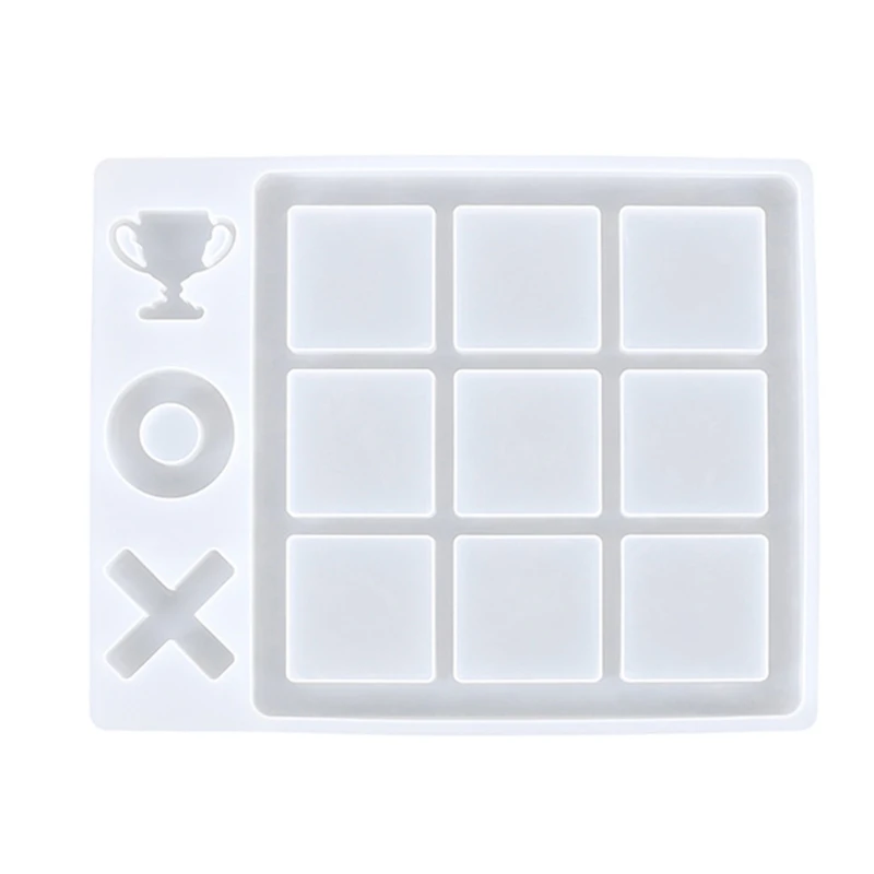 

Crystal Epoxy Resin Mold Trophy OX Chess Game Silicone Mould DIY Crafts Making Tool J60E