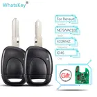 Автомобильный пульт дистанционного управления WhatsKey, 1 кнопка, подходит для Renault Clio Master Twingo Kangoo NE73 VAC102 blade ID46 PCF7946 Chip 433 МГц