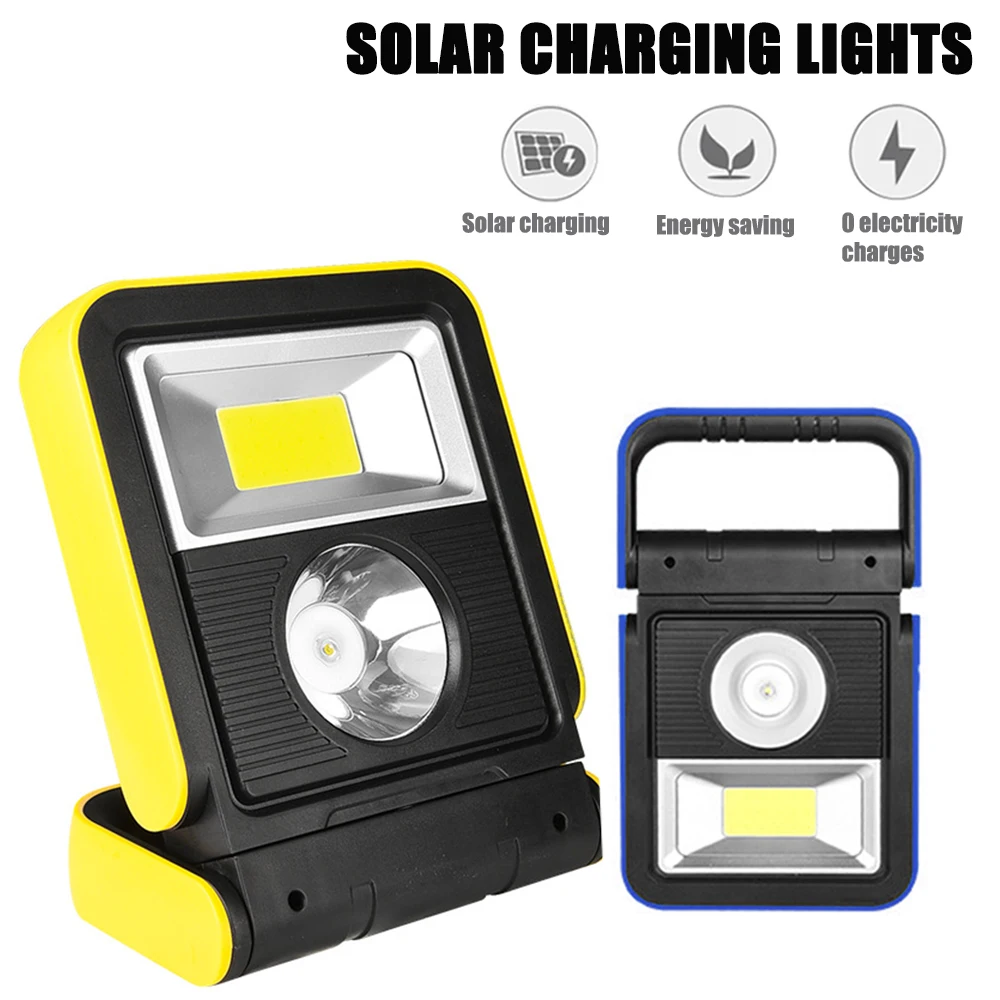 

USB Rechargeable Work Light Folding Rotating Outdoor Portable Portable Double Head COB SMD Floodlight