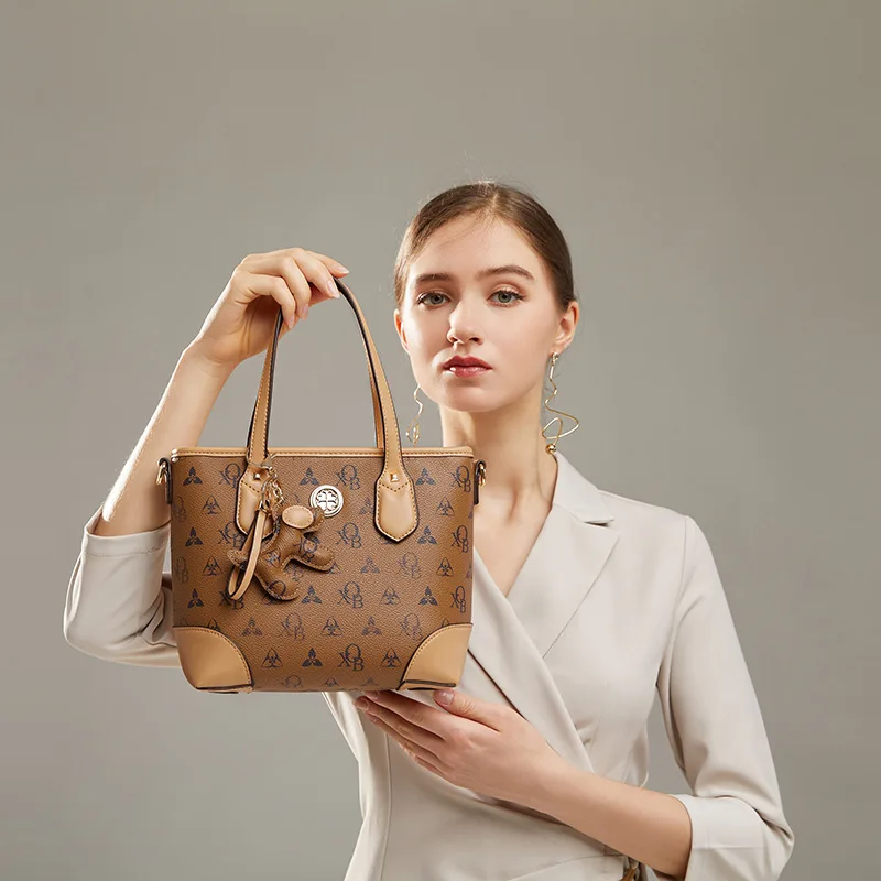 

Genuine Leather Handbags 2021 New Fashion All-match Presbyopic Shoulder Satchels Bucket Bag Fashionable Purses Sac A Main Femme