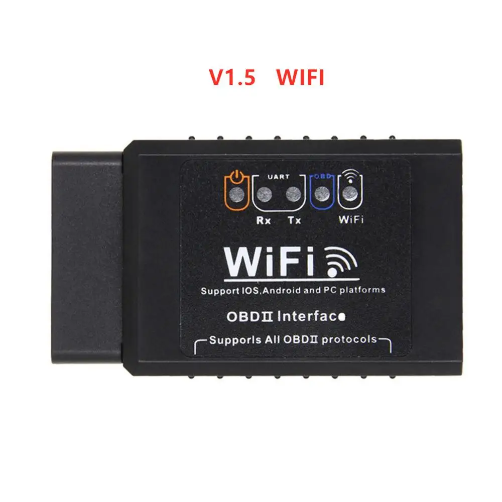 V1.5 WIFI Супер Мини ELM327 Bluetooth ELM327 Переключатель питания V2.1/V1.5 Кнопка ВКЛ/ВЫКЛ OBD2 автомобильный диагностический инструмент многоязычные протоколы OBDII - Цвет: V1.5 WIFI
