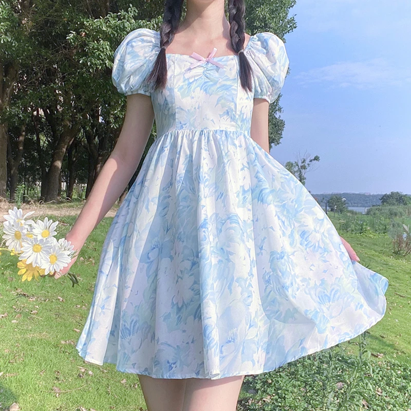 Летнее сказочное платье французское винтажное элегантное праздничное с
