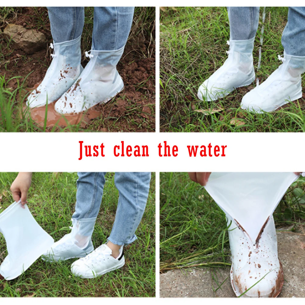 Women'S Flat Shoes Covers Rain Boots Non-Slip Rainproof Thick Wear-Resistant Cover Waterproof Outdoor | Дом и сад