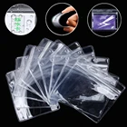 10 шт., прозрачные бейджи из ПВХ на молнии